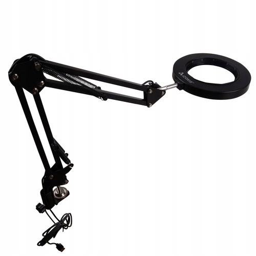 LAMPA LED SZKŁO POWIĘKSZAJĄCE LUPA LAMPKA KREŚLARSKA BIURKOWA KOSMETYCZNA Marka DexXer