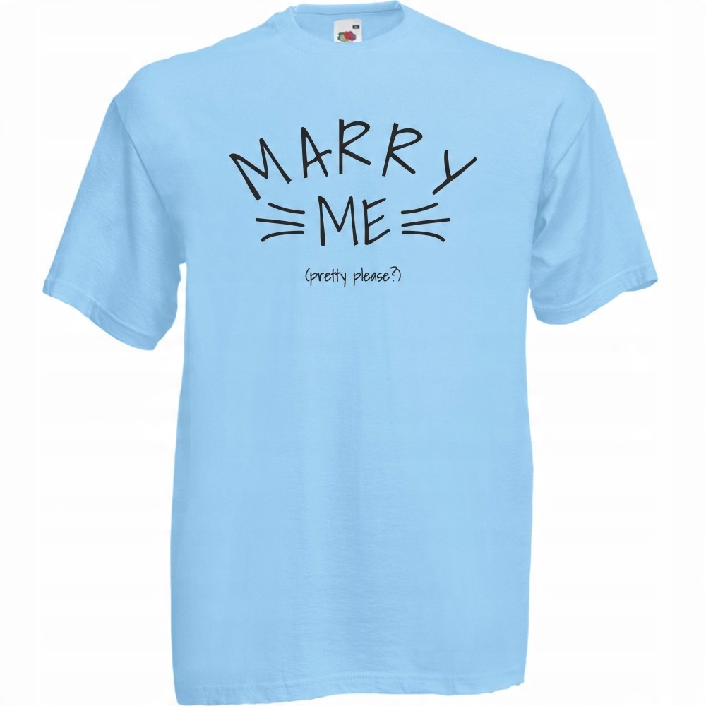 

Koszulka zabawna marry me XXL błękitna