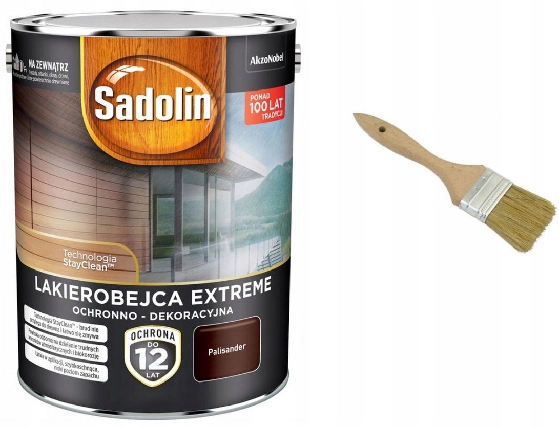 

Sadolin Extreme- palisander, 4.5l Pędzel