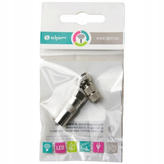 PRZEJŚCIE WTYK F - WTYK ANTENOWY TV + WTYK F DVB-T Marka DPM