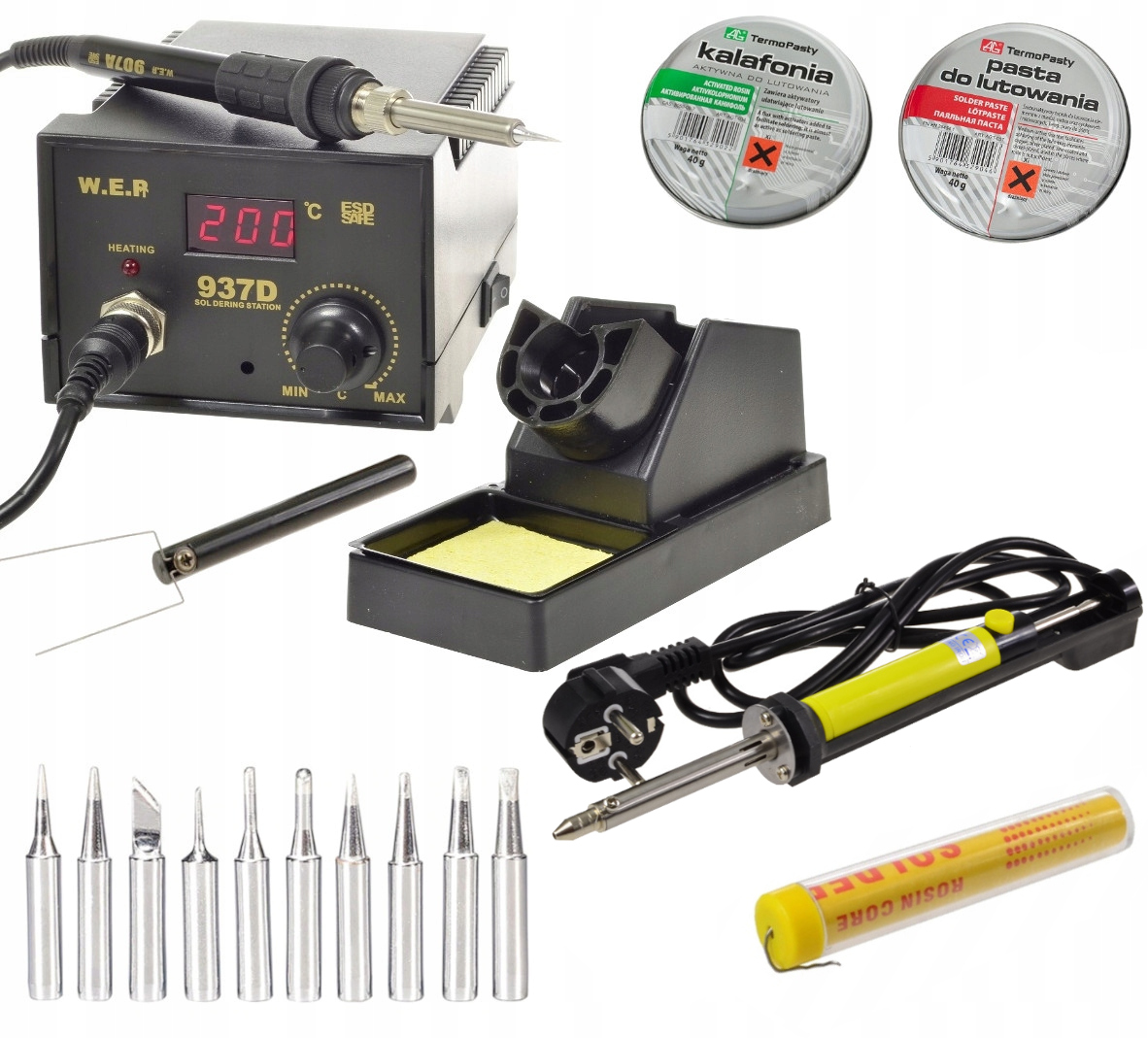 

Stacja Lutownicza Wep 937D +10 Grotów Odsysacz