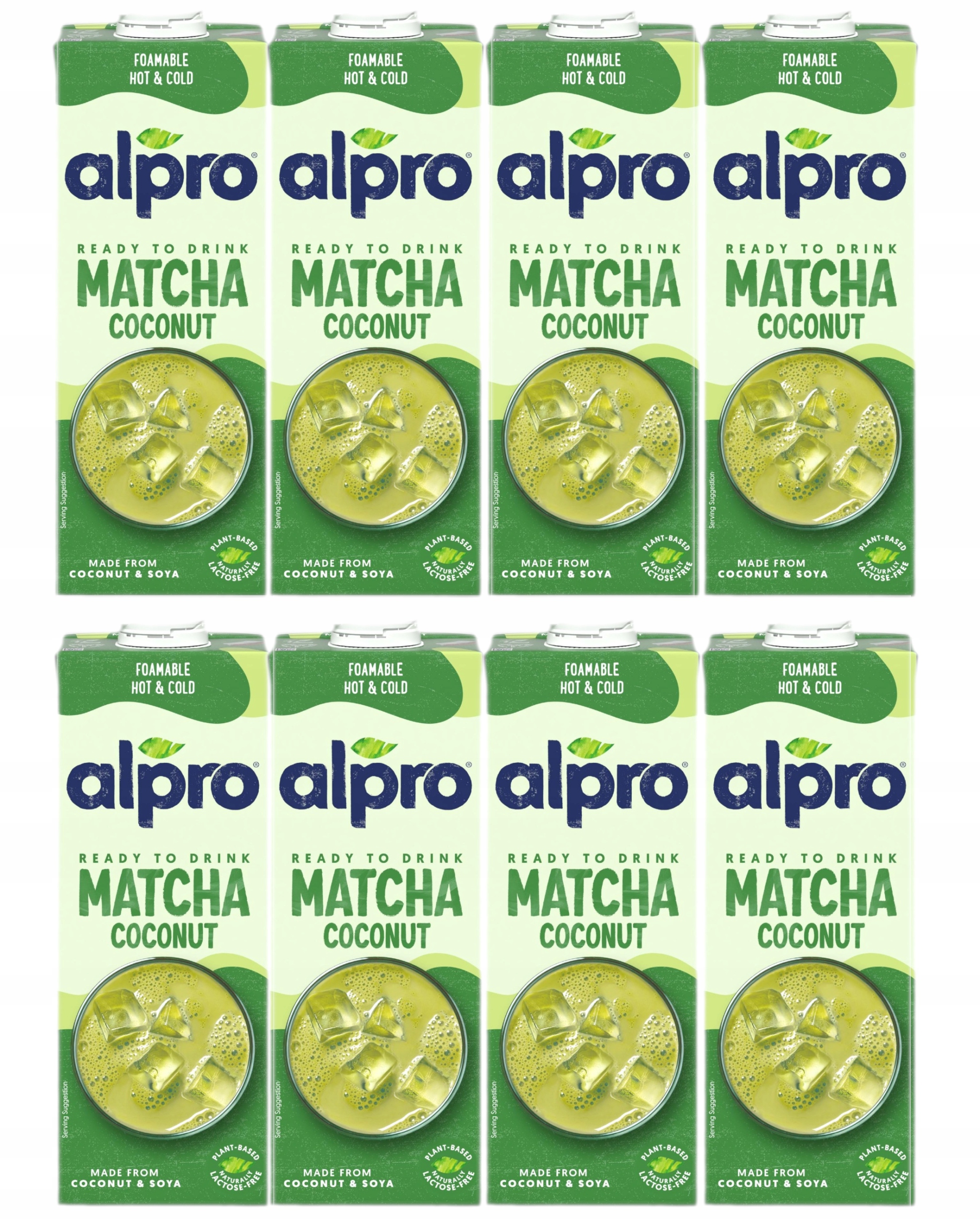 Alpro Kokosový Sójový Rostlinný Nápoj Matcha Ready To Drink 8x 1L