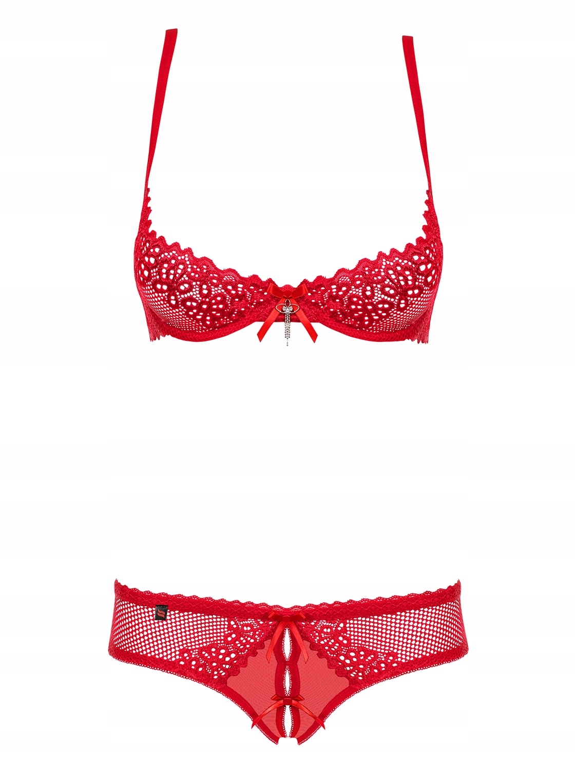 Obsessive Alabastra Set Otwarty Komplet RED XXL Rozmiar XXL