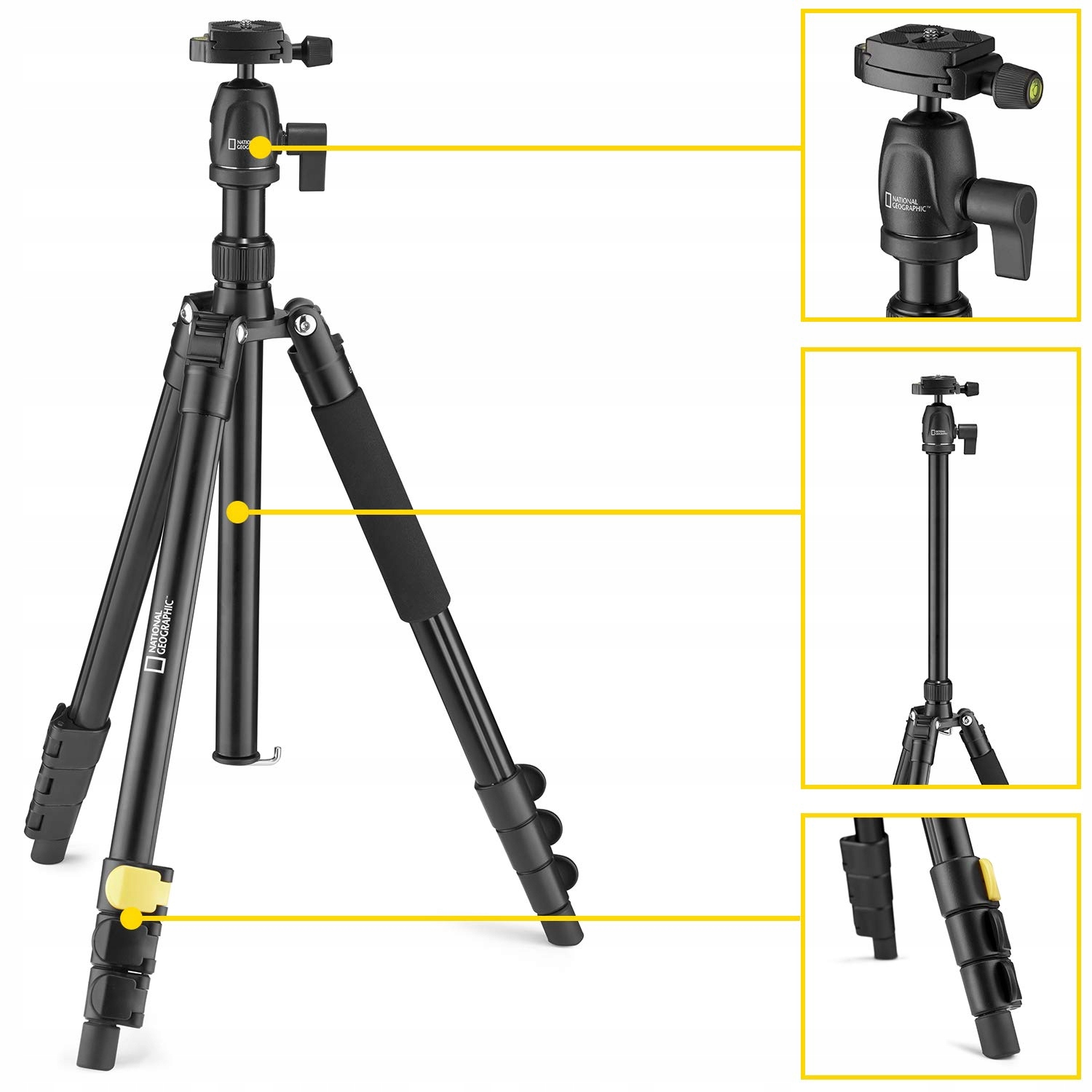 NATIONAL GEOGRAPHIC Statyw Podróżny Z Monopodem Aluminiowy Do 6kg — miniatura 4