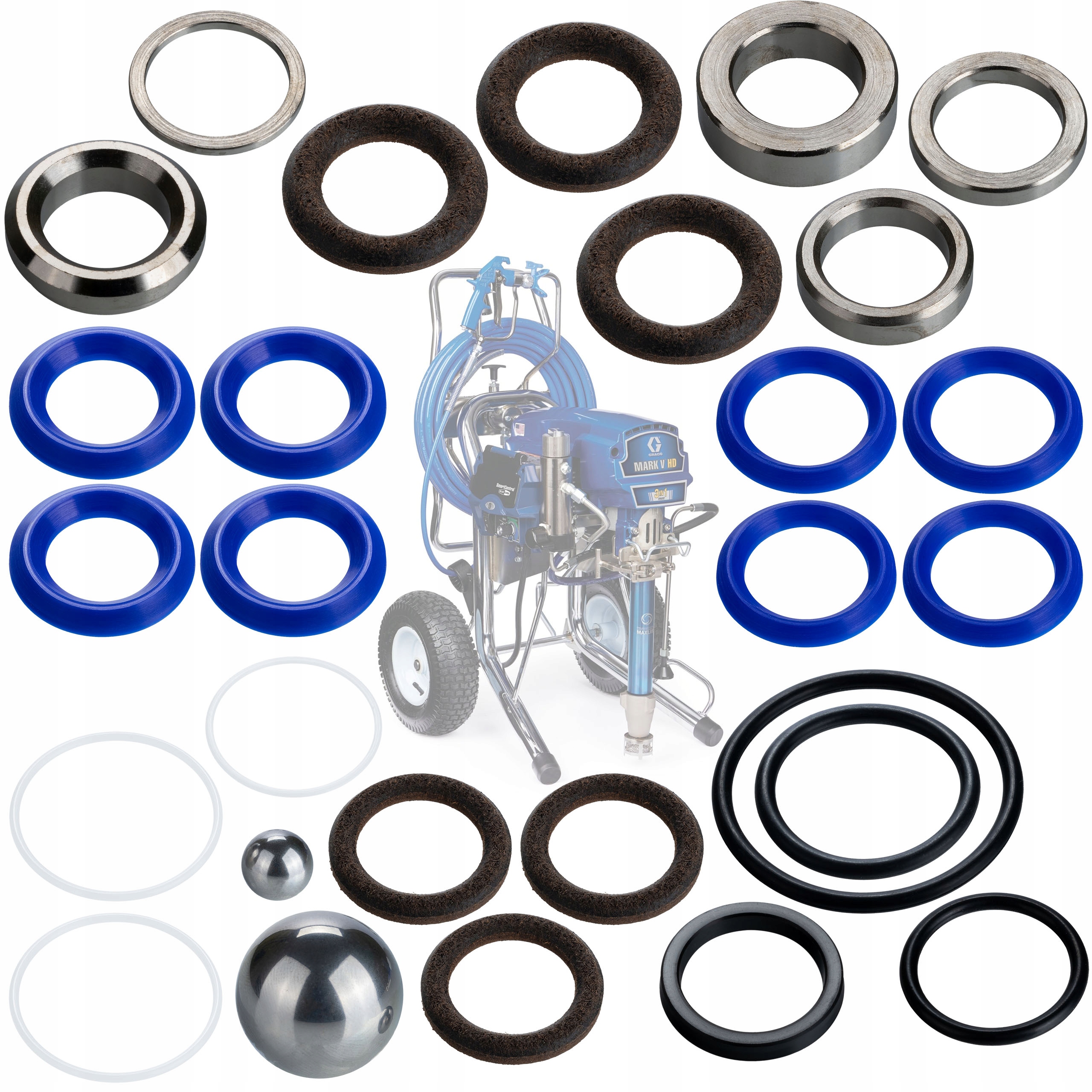 Zestaw Naprawczy Pompy Agregat Malarski Graco Mark V 1095 5900 1595 Hq