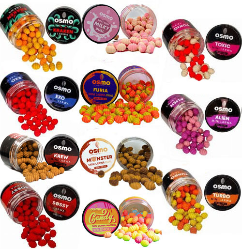 11 szt różnych aromatów Osmo Mini Larwa Wafters 10 x 7mm 50ml WrocłaW