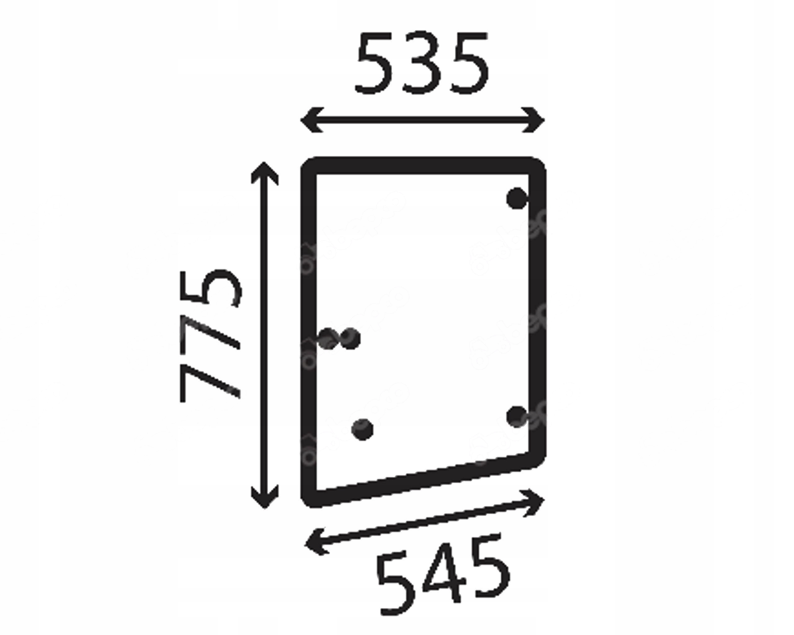 sklo válec Bomag přední levé horní dveře 58290001 (3425)