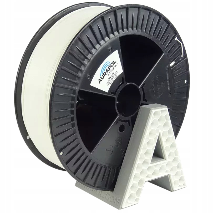 Aurapol Pla 3D Filament White Biały 2,5kg 1,75mm