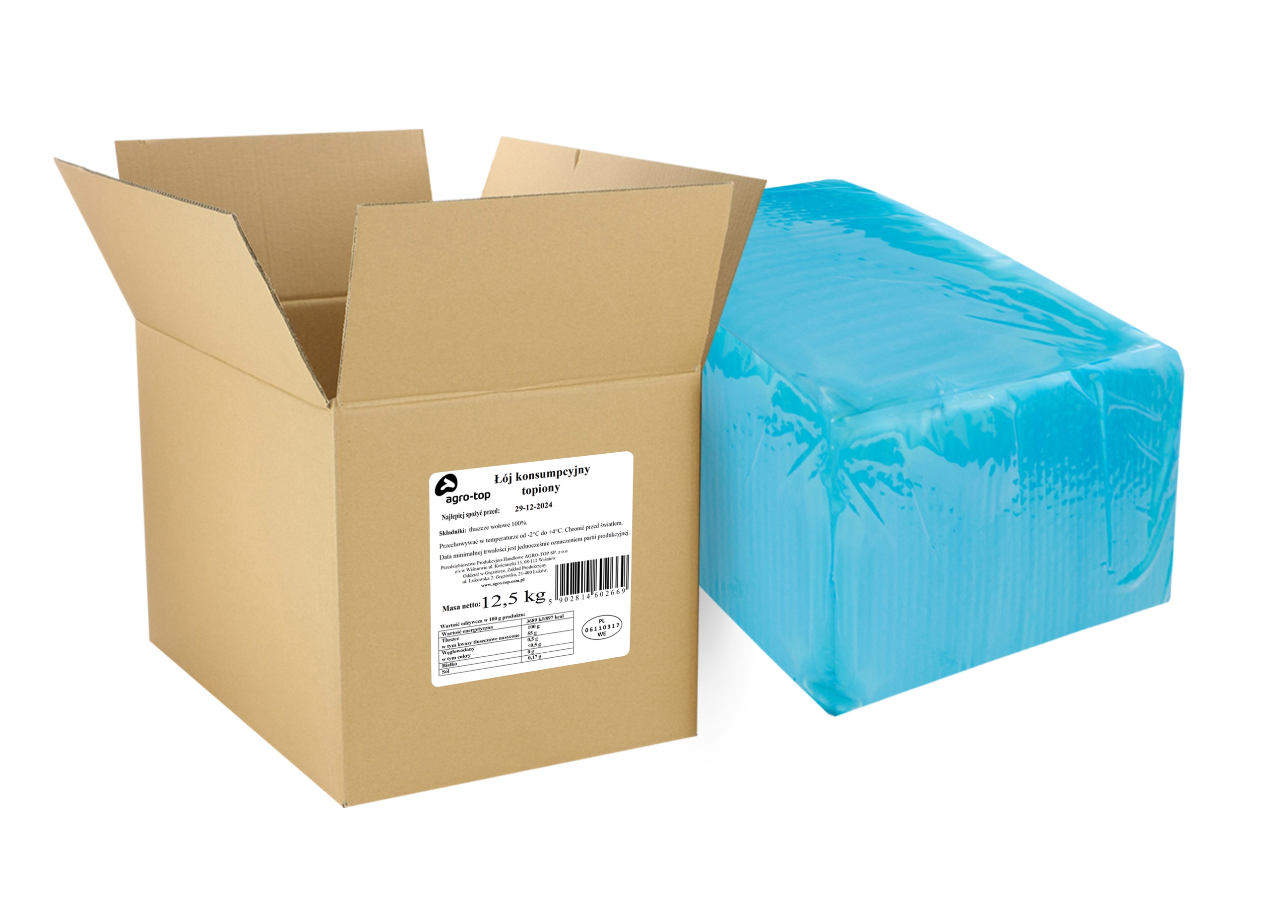 Łój Wołowy 12,5 Kg Blok Agro-top