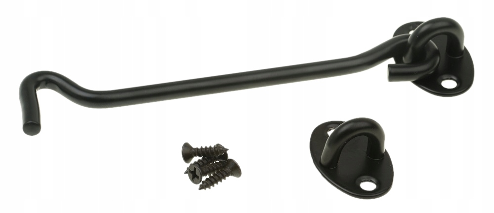 

Hak Drzwiowy Haczyk Okienny Czarny Blokada 150 mm