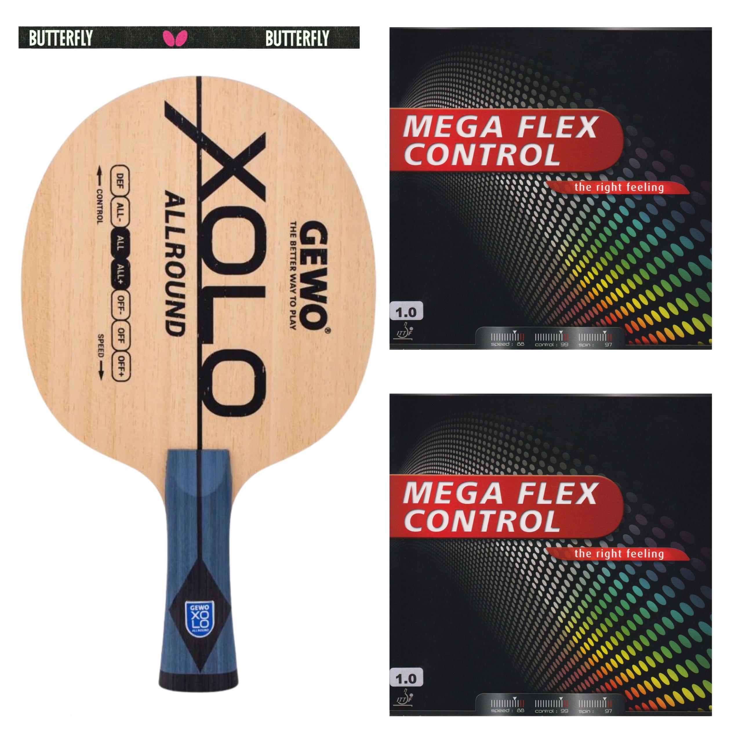 Pálka Na Stolní Tenis 2X Gewo Flex Control Deska Xolo Vše