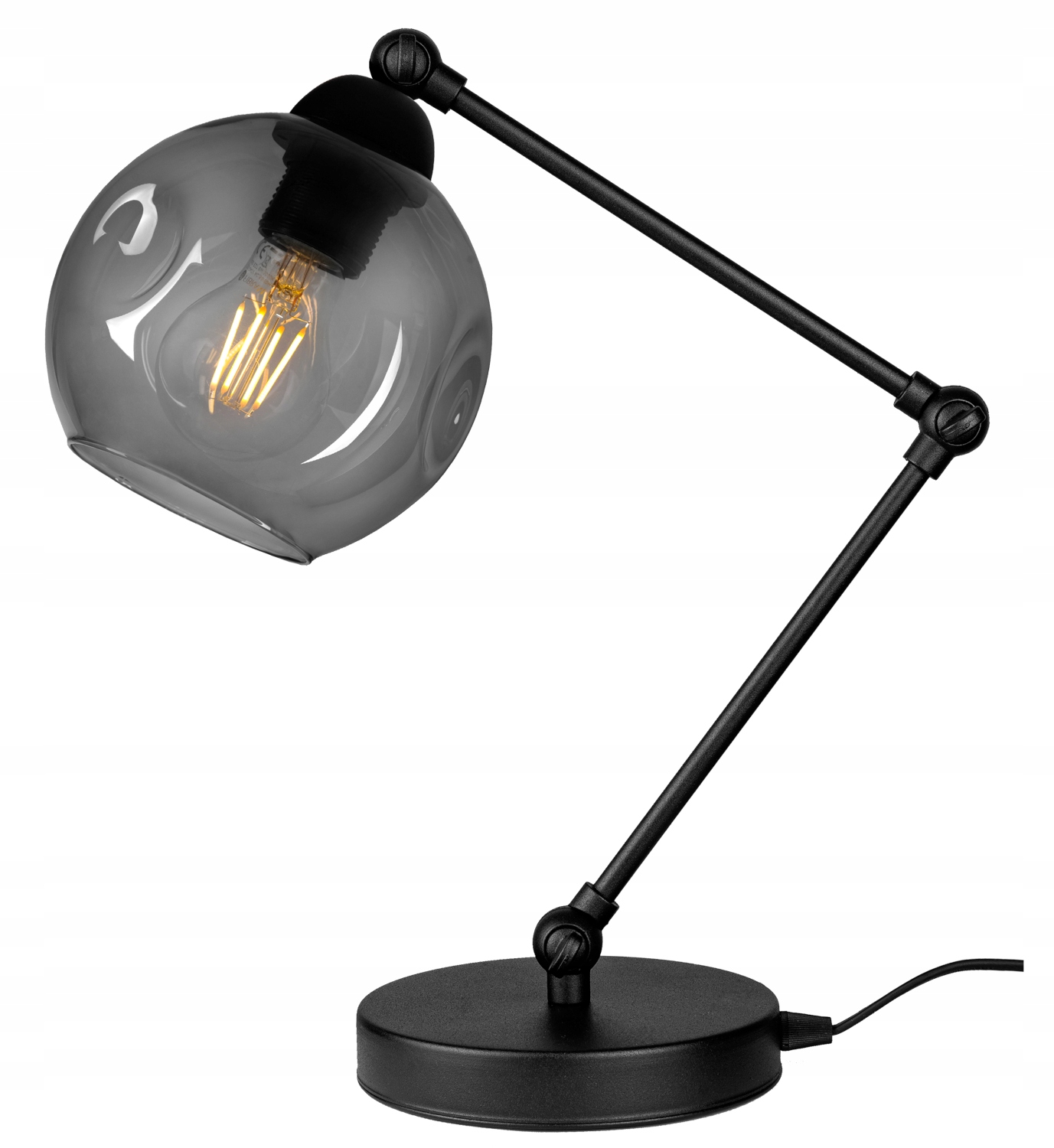 NOWOCZESNA LAMPKA BIURKOWA STOŁOWA NOCNA KULA LED