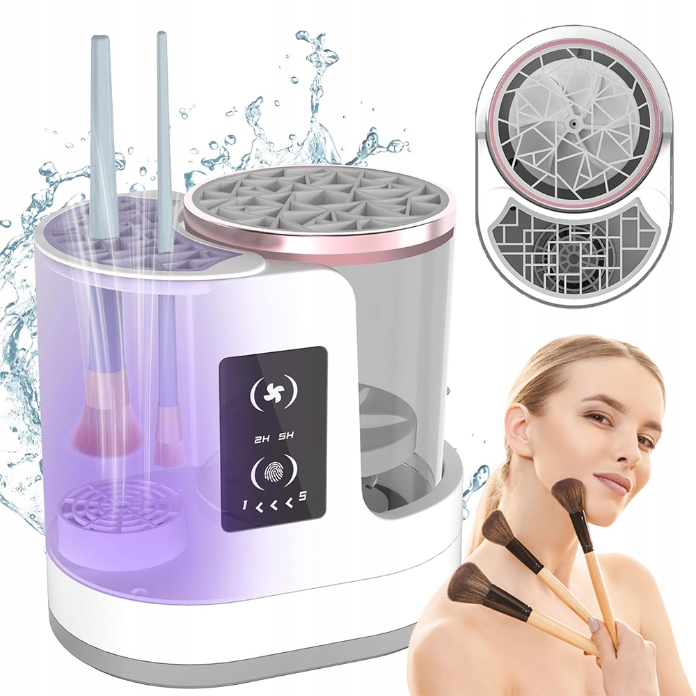 Univerzální elektrický stroj na čištění houbičkových štětců na líčení 3v1 6W