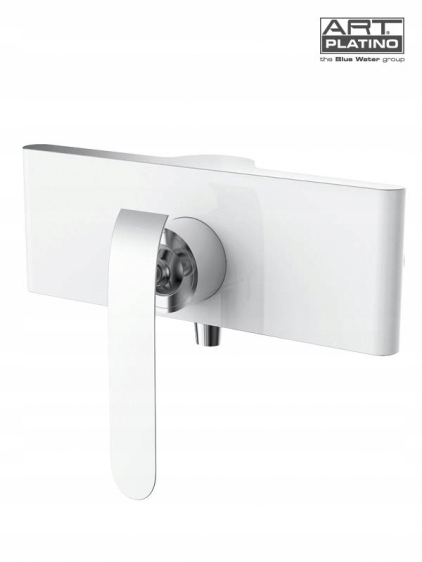 

Bateria Prysznicowa Biała Chrom Natryskowa Ścienna