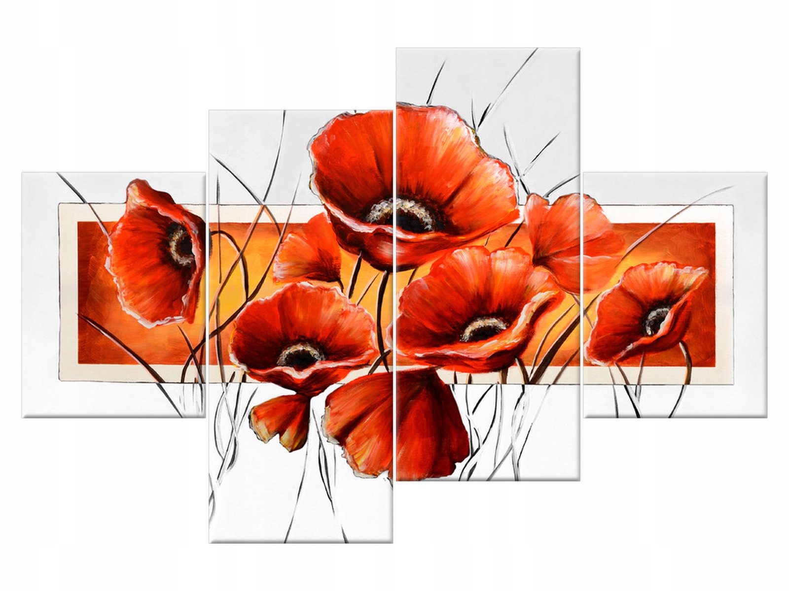 

Obraz Maki na białym 120x80 Kwiaty 1509A_4G