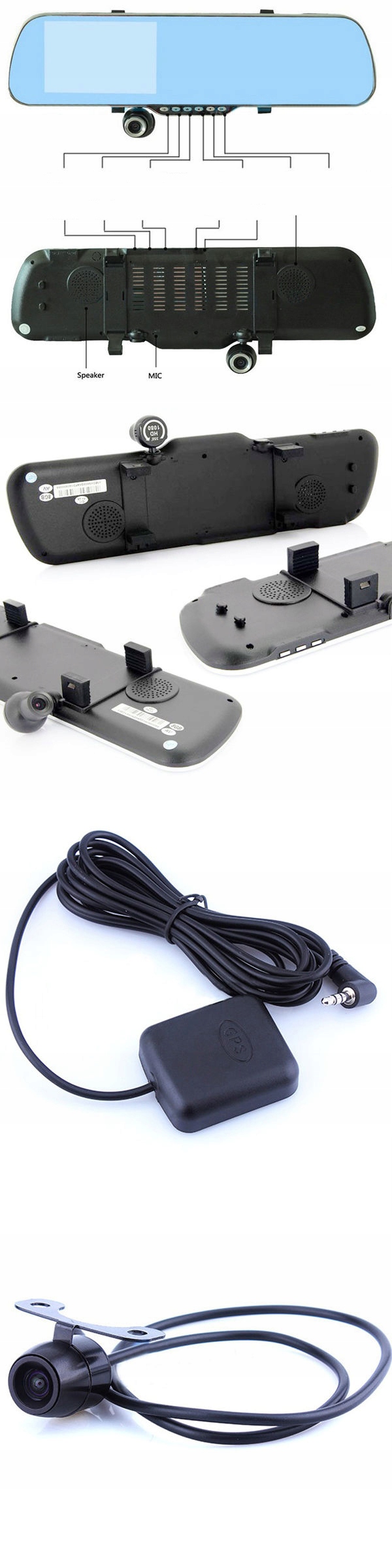 LUSTERKO NAWIGACJA GPS 5 MAPA ANDROID DVR KAMERA Producent code lcd