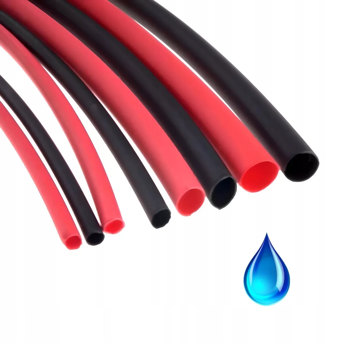 Rurka 3,2mm termokurczliwa z klejem Czerwony Materiał poliolefina