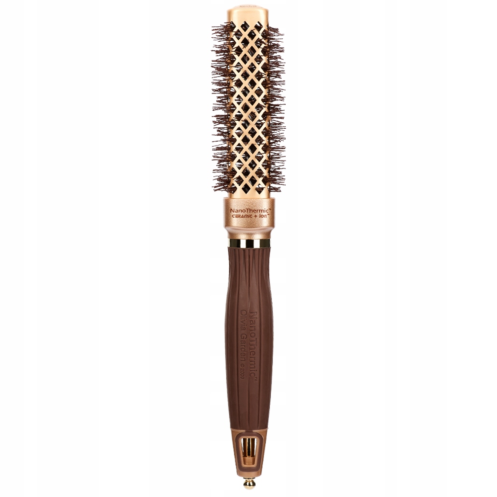 Čtvercový kartáč na modelování vlasů Olivia Garden Wavy Gold 30 mm