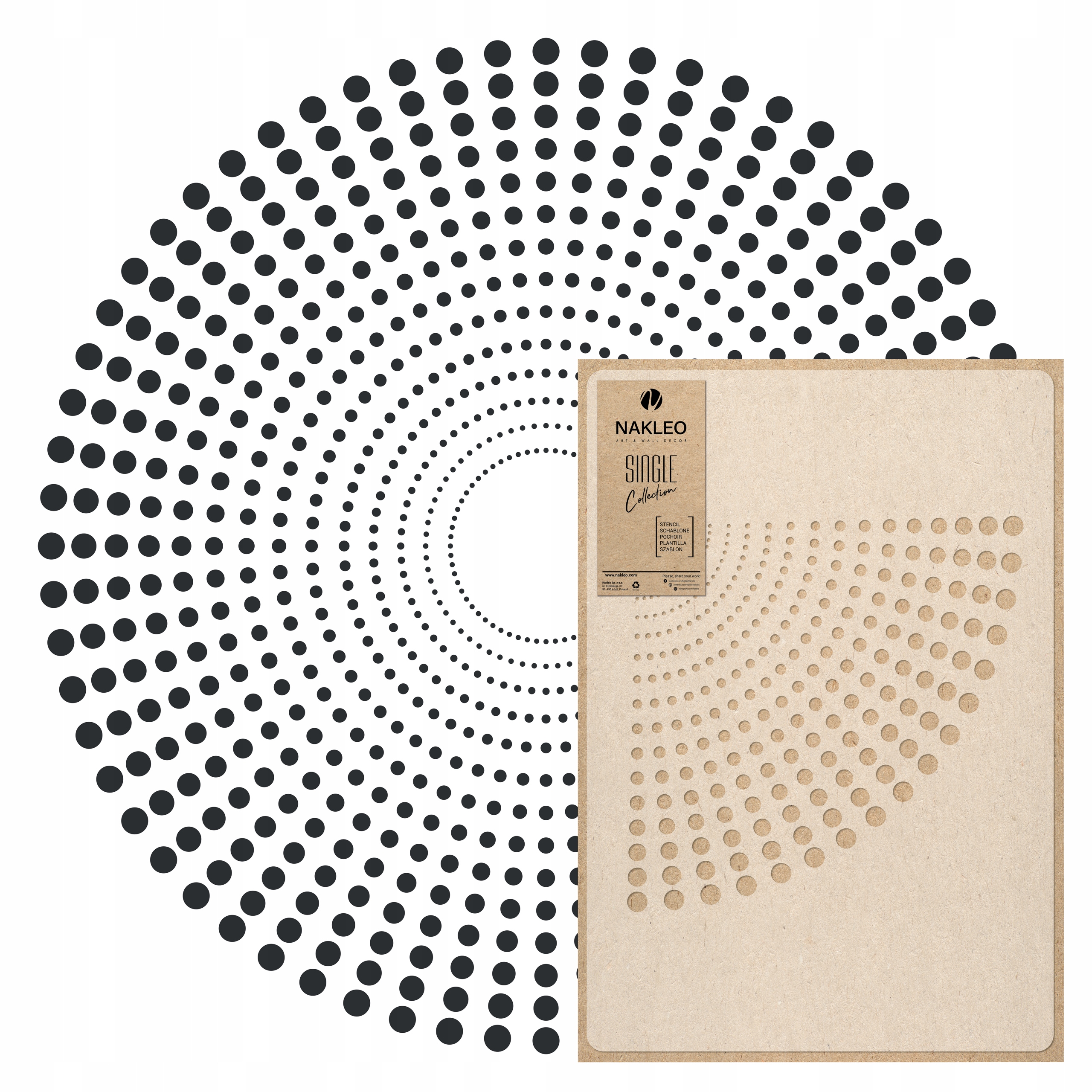 Malířská šablona Mandala XL průměr 105 cm pro omítky Opakovaně Použitelný Omítka Beton