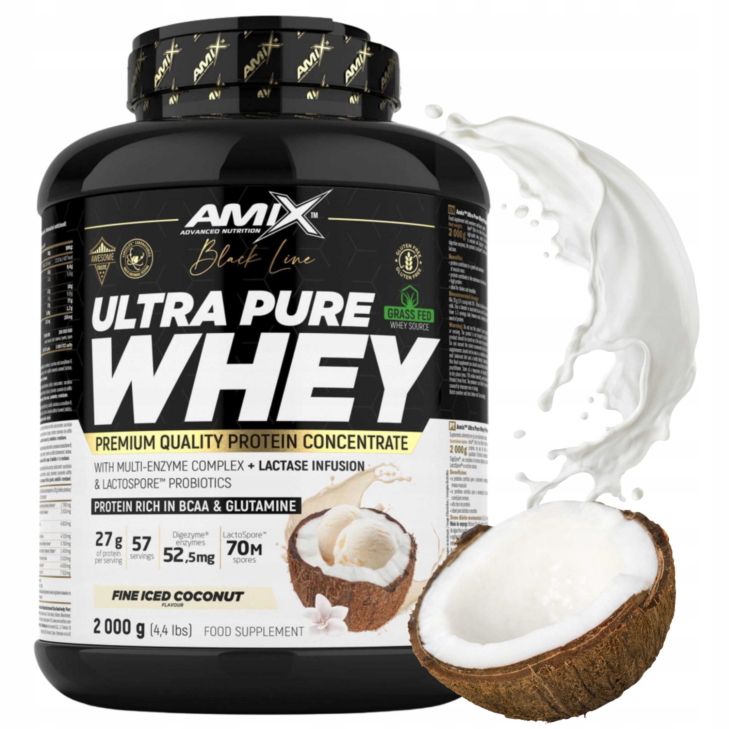 Syrovátkový Koncentrát Wpc Pure Whey Digezyme 2000 g Kokosový