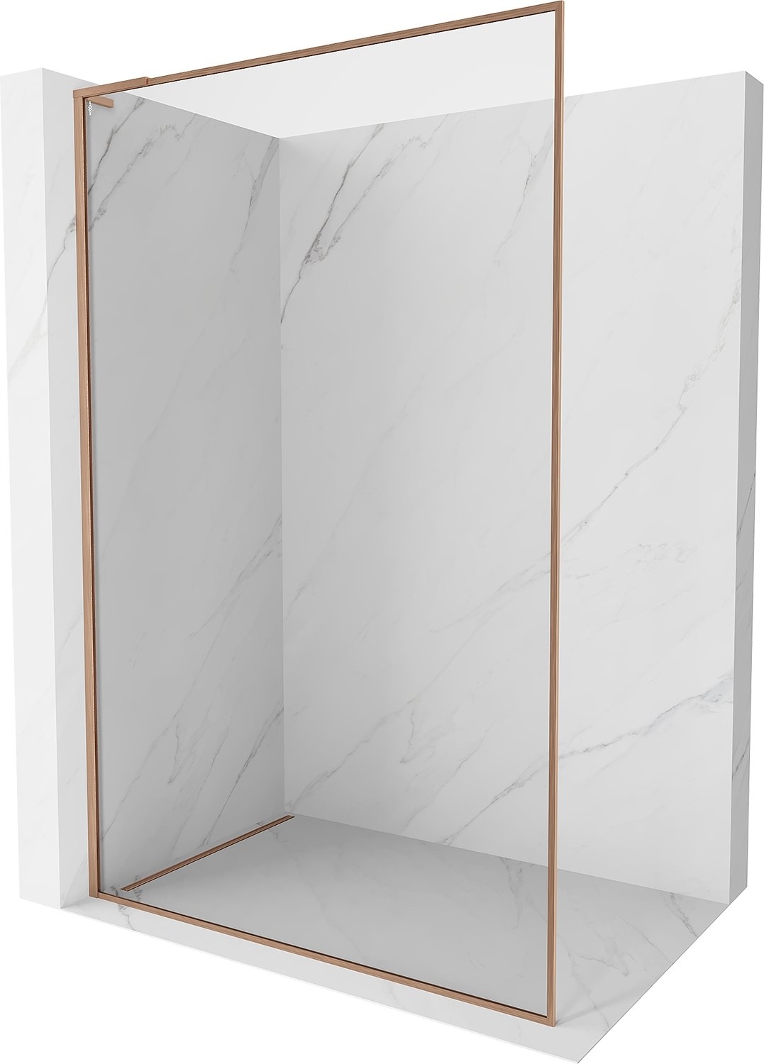 Mexen Kioto-f L Ścianka Prysznicowa Walk-in 60X202 Transparent Miedź