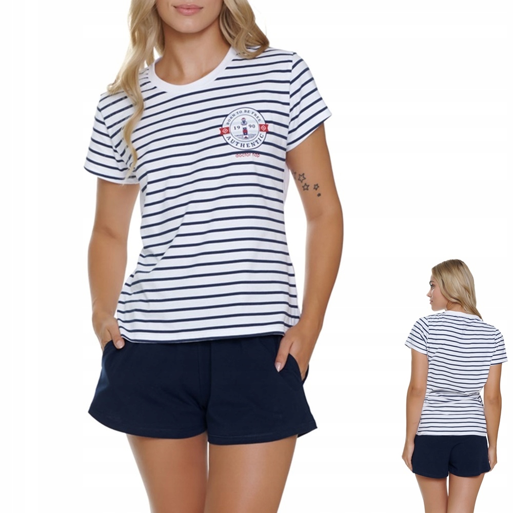 Dámské pyžamo Doctor Nap 5350 Marine XL 42 Bílá