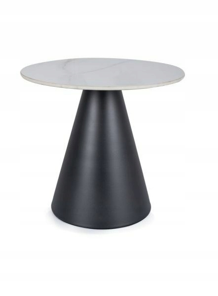 Lavica konferenčný stolík Hill biela/čierna fi. 50 cm Sig