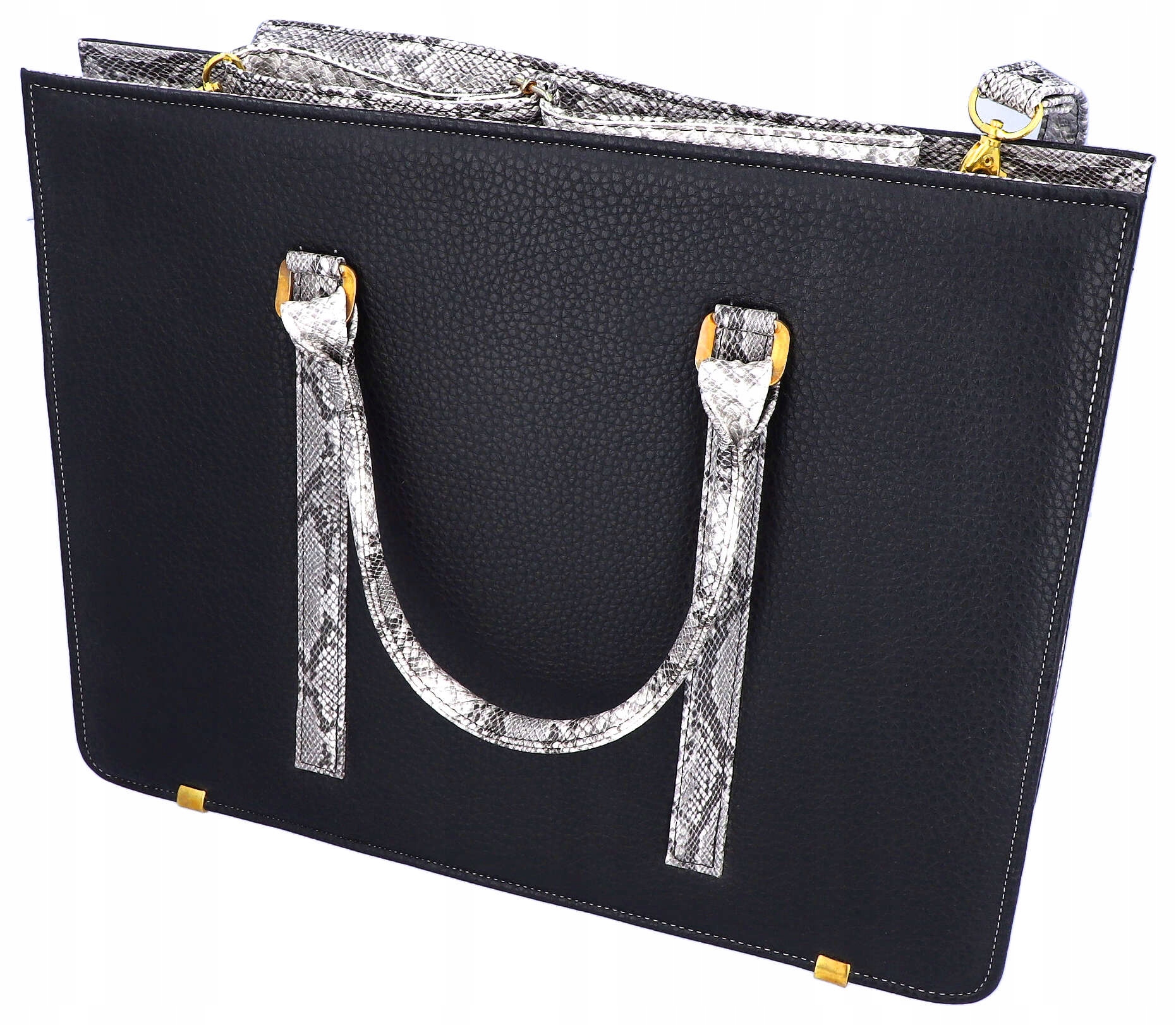 Dámská nákupní taška Shopper přes rameno, černá, prostorná jako Dárek