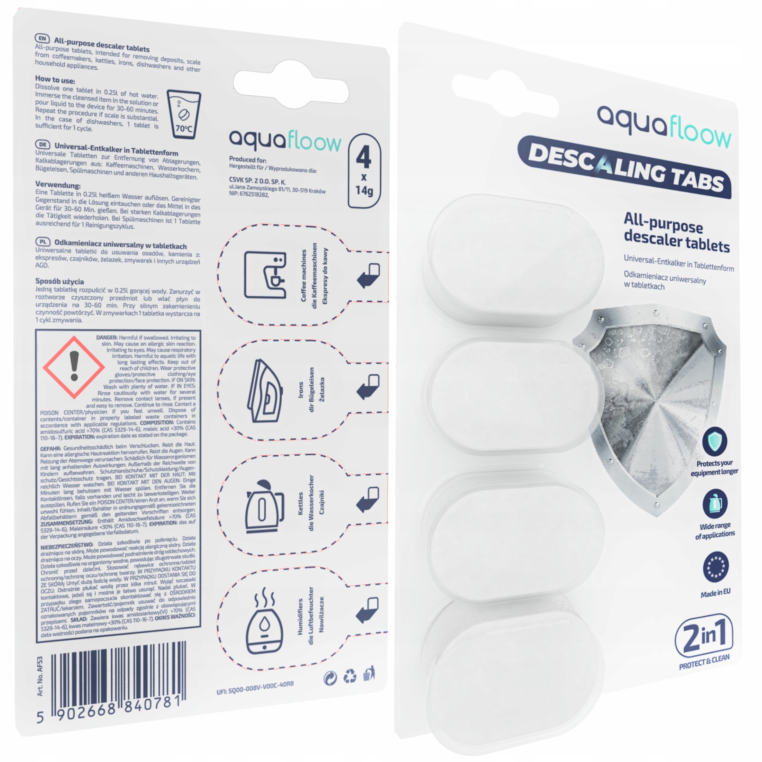 FILTRY DO PHILIPS 5400 2200 3200 TABLETKI DO SAECO Marka Aquafloow