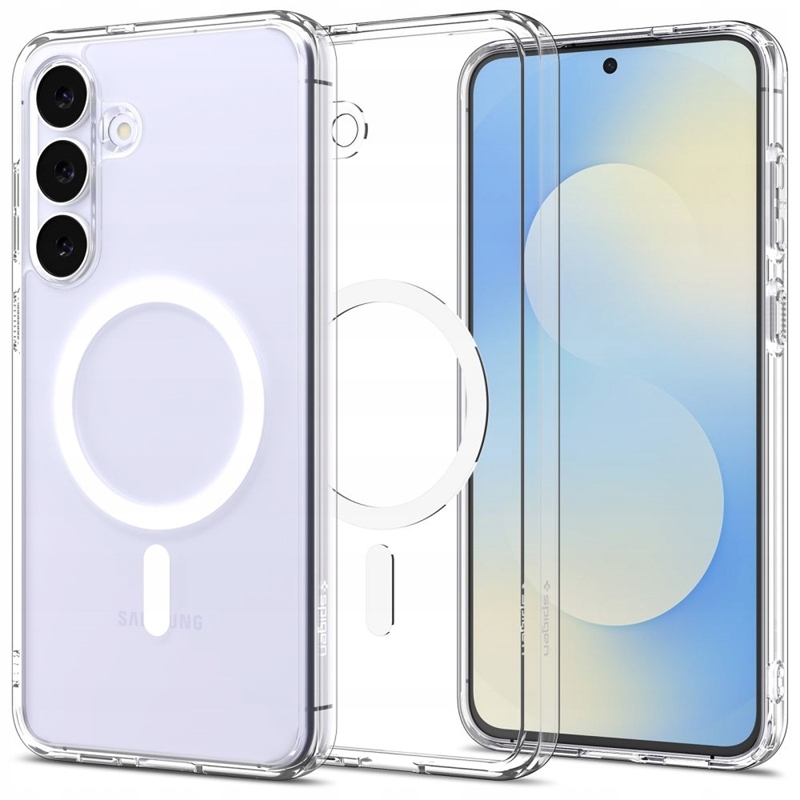 Pouzdro Spigen Ultra Hybrid MagSafe pro Samsung Galaxy S25 Fe, průhledné bílé