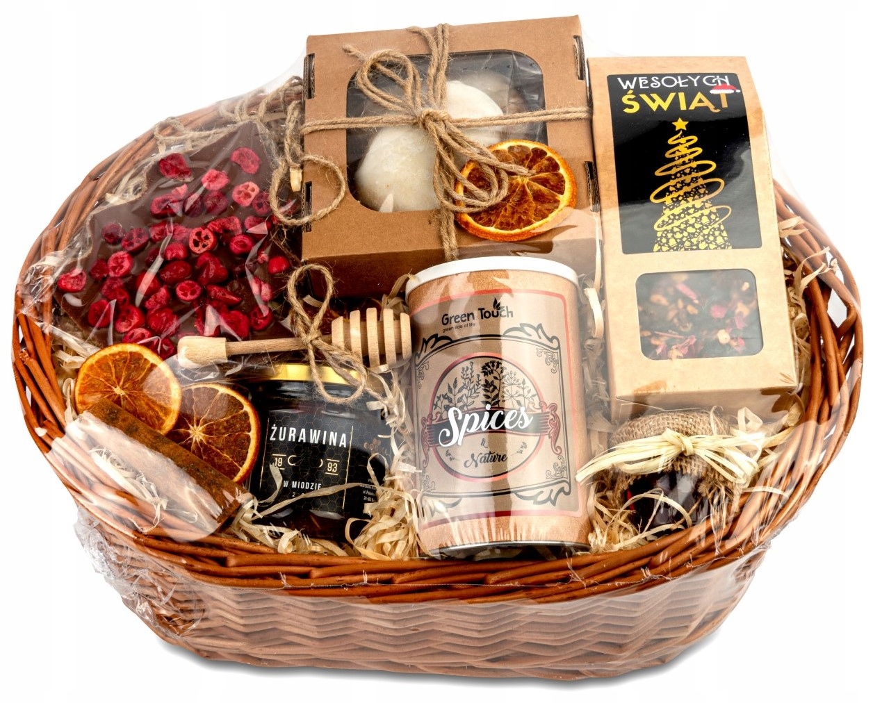 Levně Dárkový Koš vánoční dárek s ohřevem medu