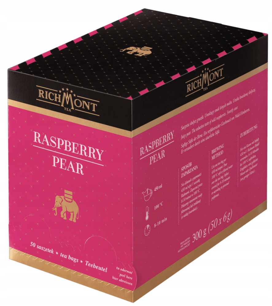 Ovocný Čaj Richmont Raspberry Pear 50 sáčků Čaj v sáčcích