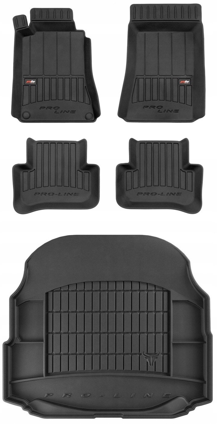 Set 3D gumové rohože Mercedes C W203 Sedan 2000-2007