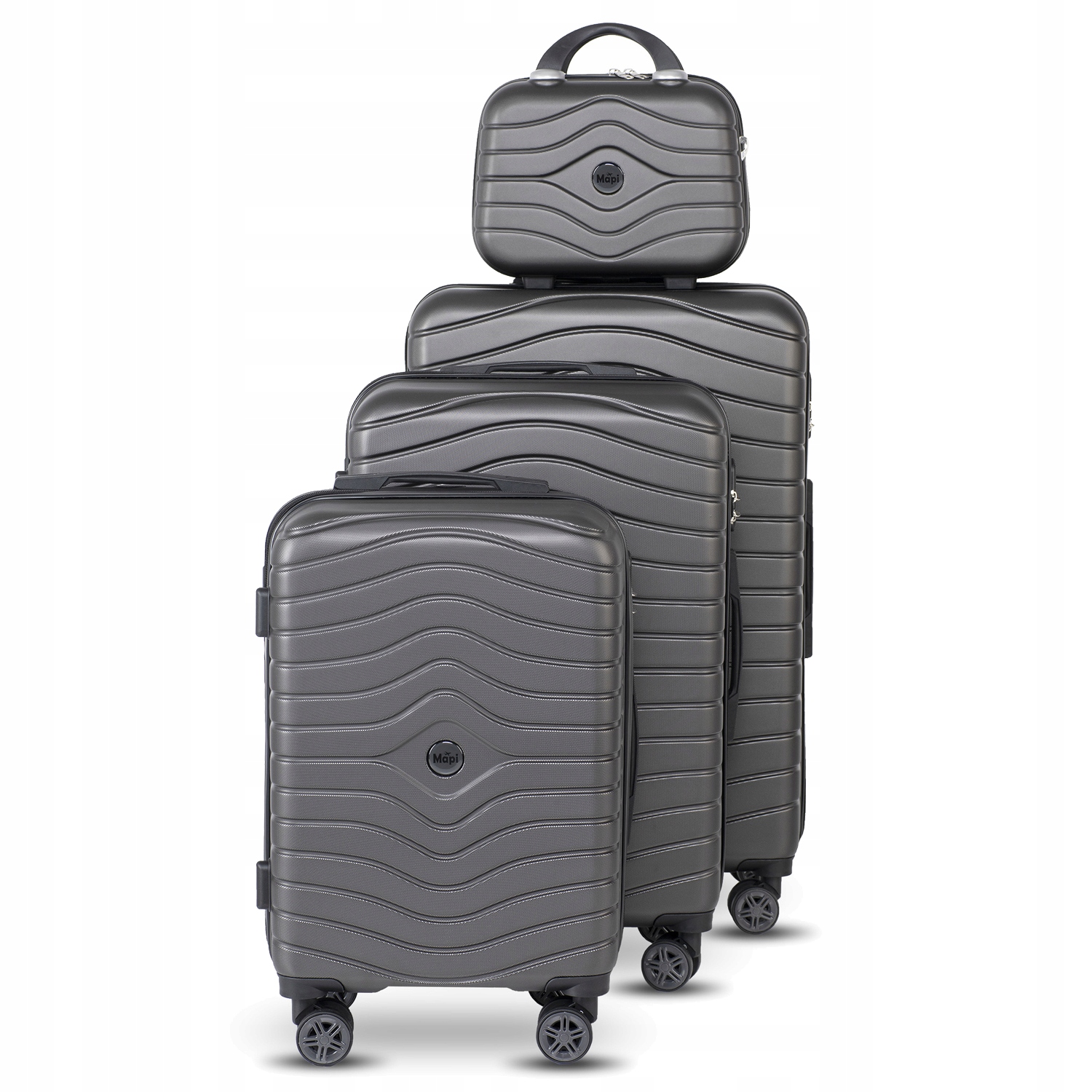 4w1 Zestaw Walizek Podróżnych Walizka Na Kółkach Duża Średnia Mała Kuferek Pojemność 100 l