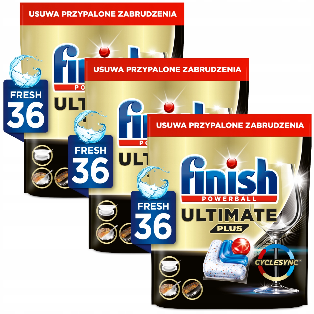 Levně Finish Sada Ultimate Plus All-in-1 kapslí do myčky nádobí Fresh 108 Kusů