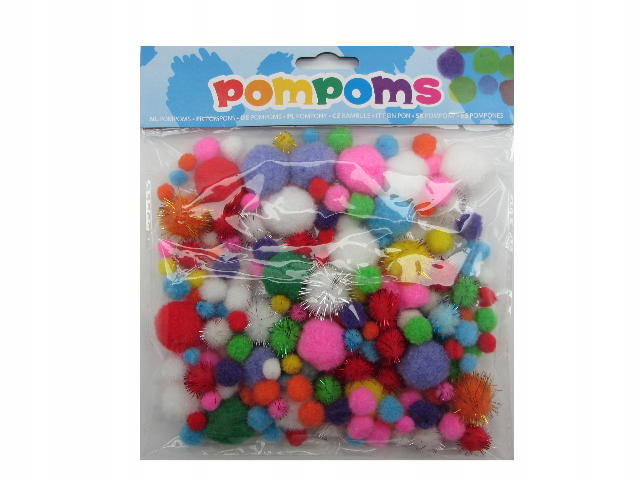 Pompony kolorowe mix 150 sztuk
