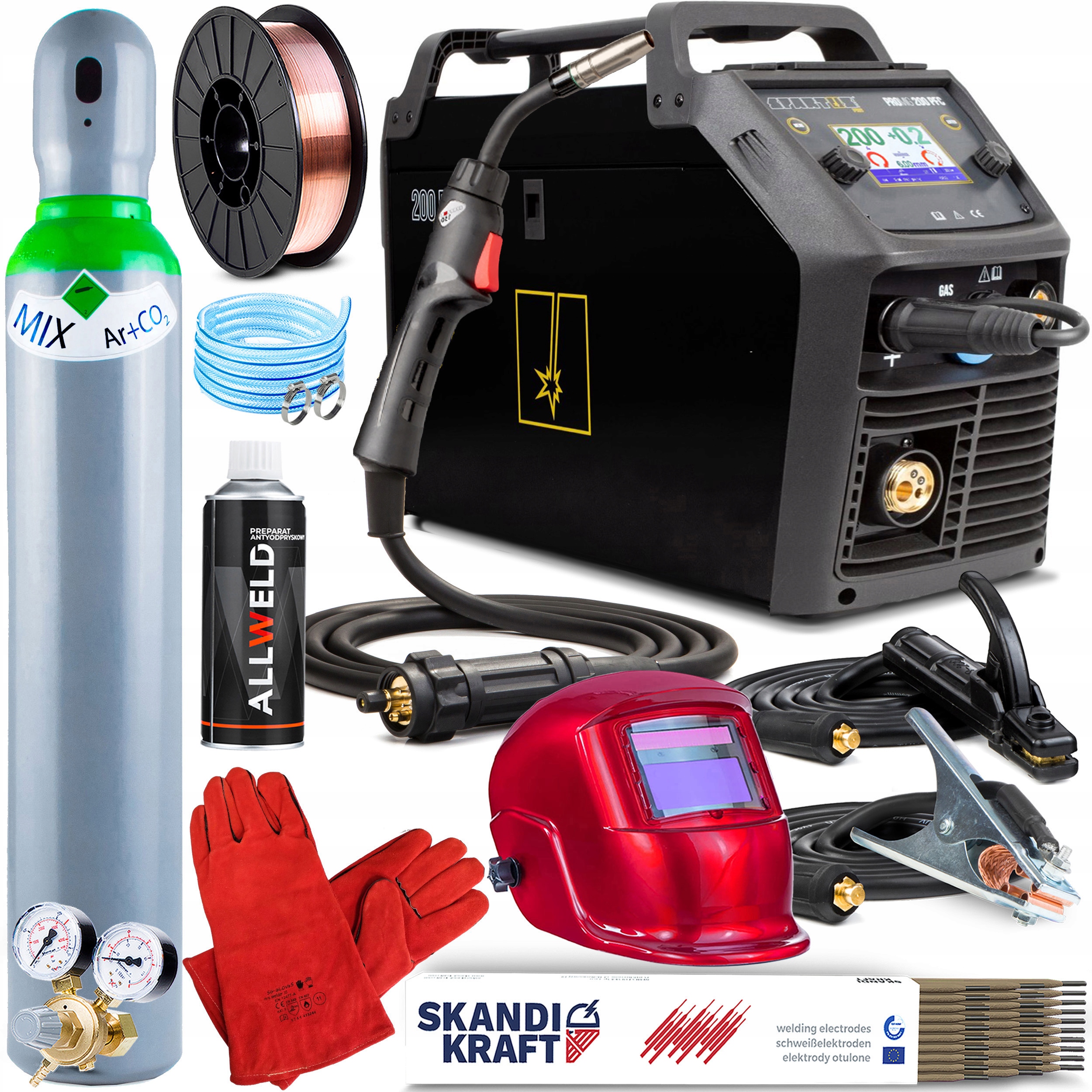 Poloautomatický Svařovací Stroj Spartus Pro Mig 200 Pfc Mma Tig 230V 200A