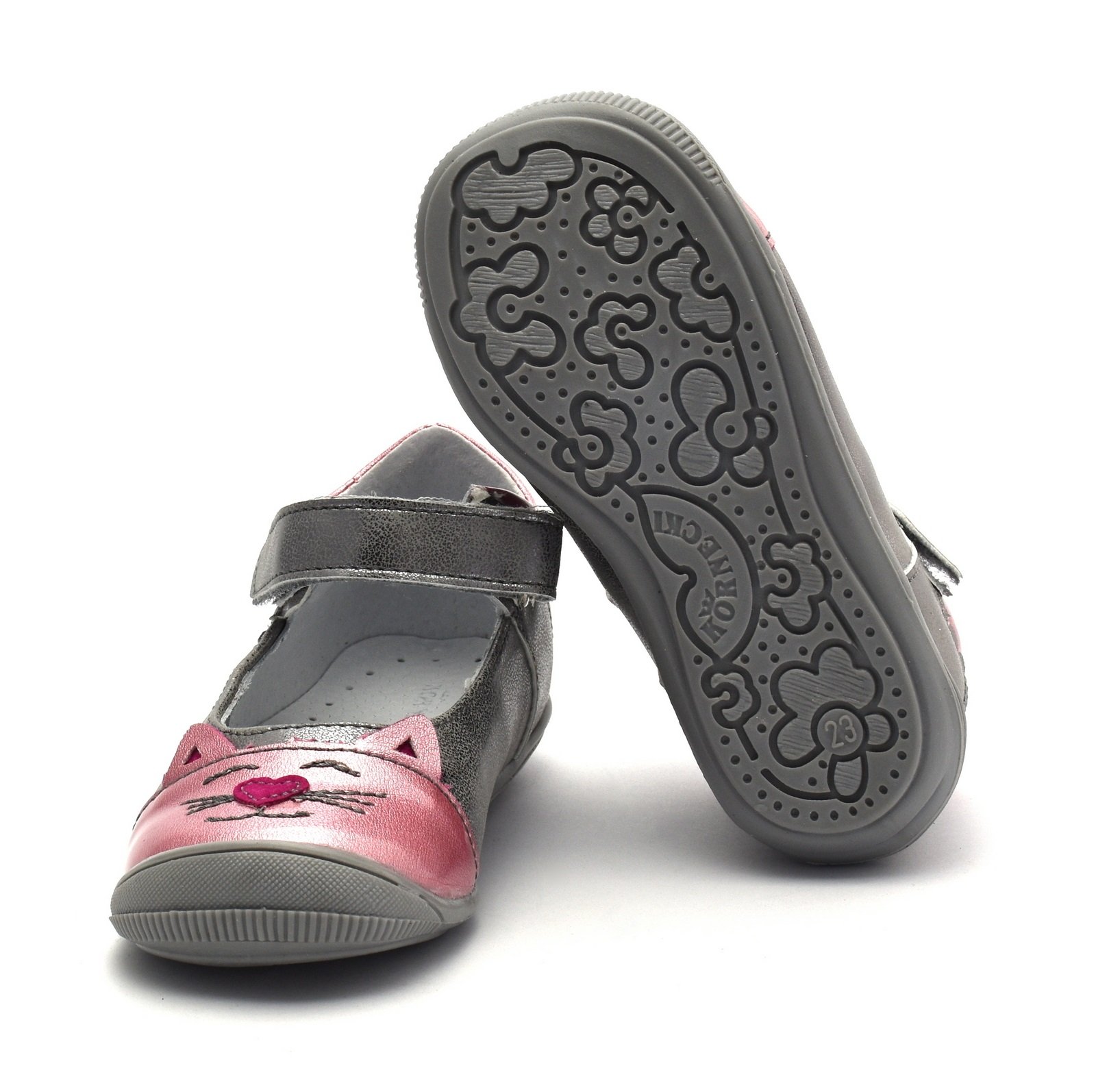 Buciki dla dziewczynki baleriny na rzep kotek r.23