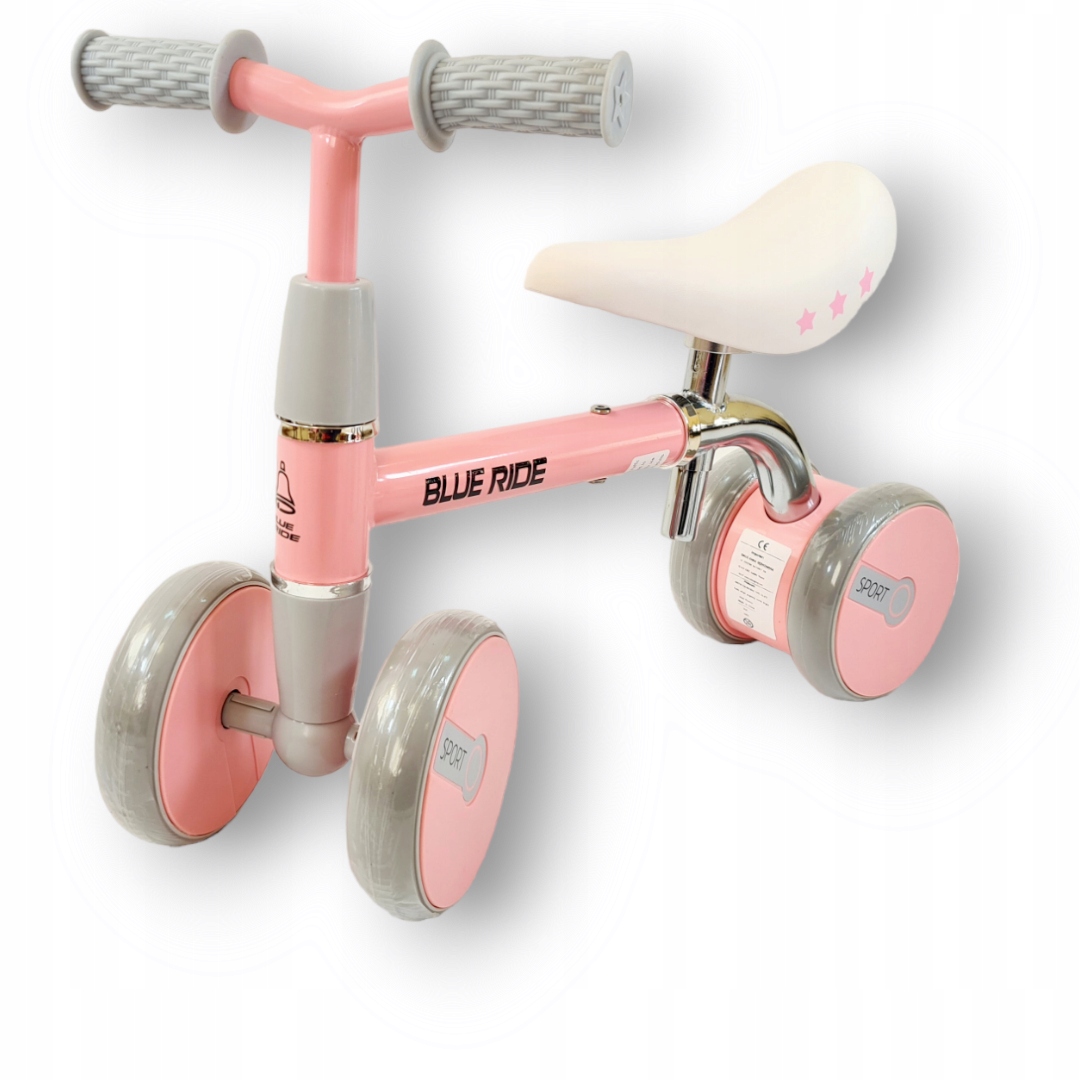 Rower rowerek biegowy regulacja kierownicy szerokie koła Eli różowy