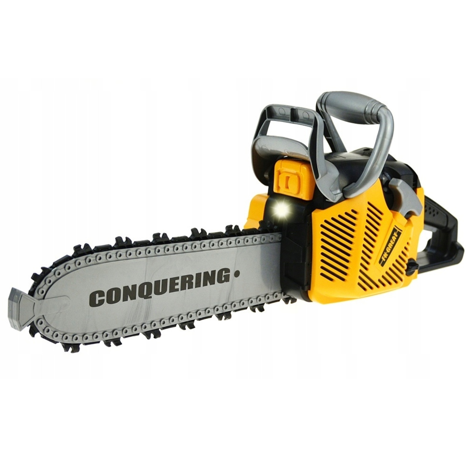 Duża Piła Łańcuchowa spalinowa dzieci ruchomy łańcuch Kask Latarka LED Marka Maksik