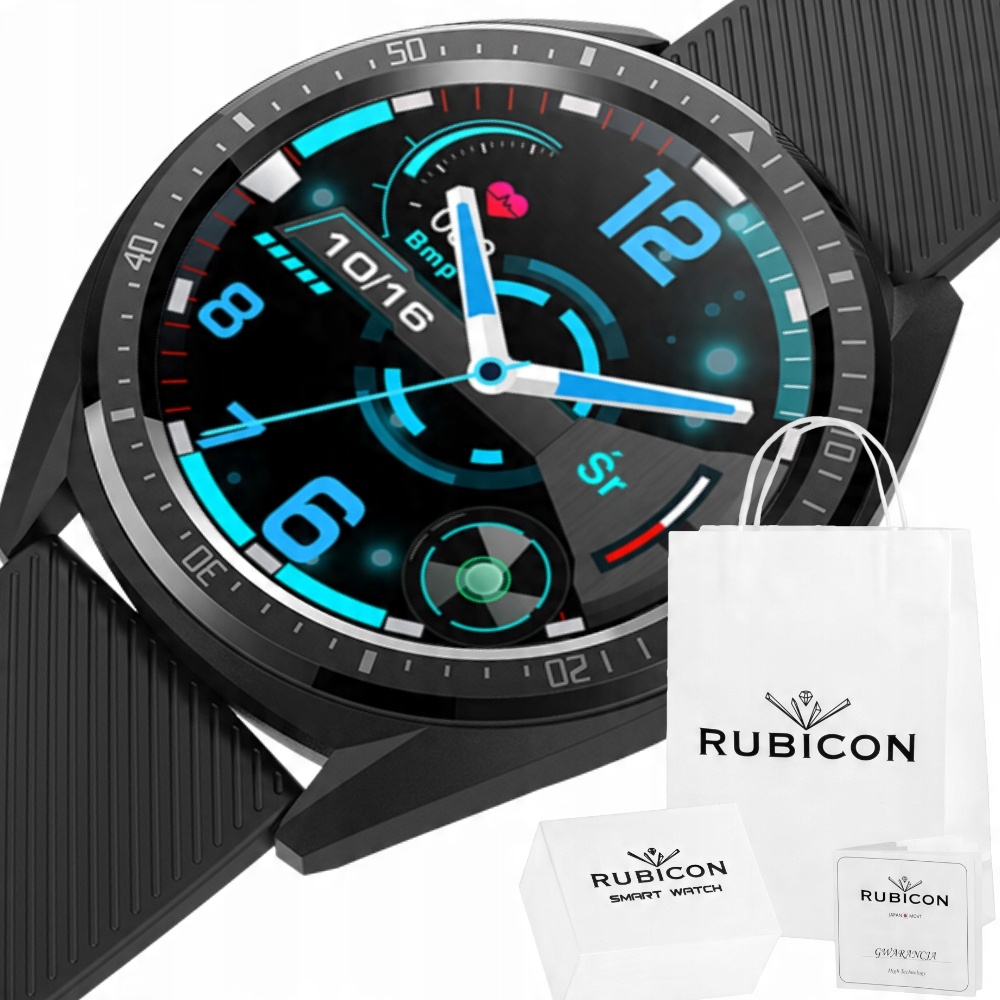 

Smartwatch Rubicon Pulsometr Sms Kroki st.MP3 j.PL