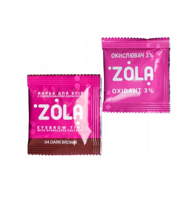

Farba do brwi z kolagenem Zola 04 ciemny brąz