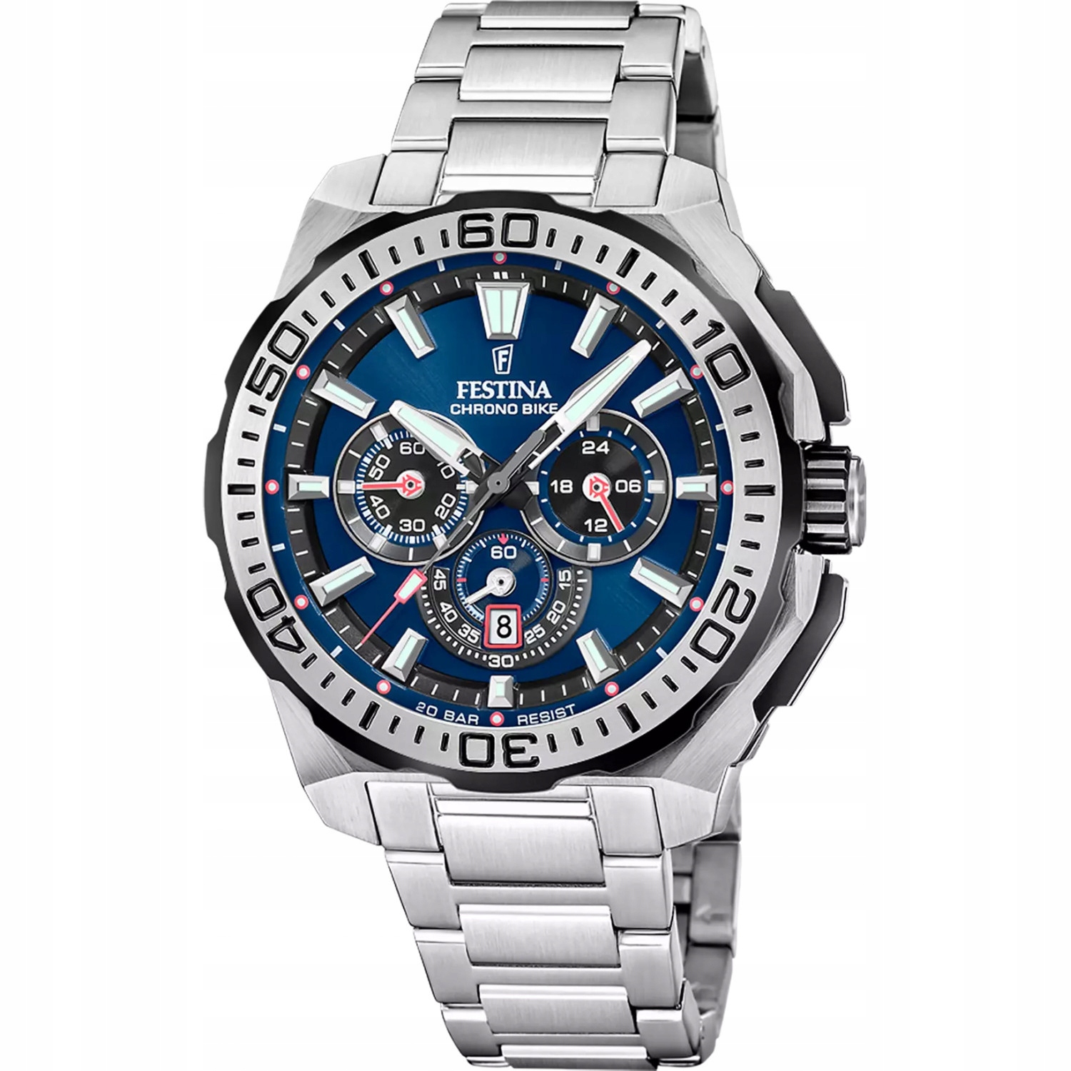 Pánské Hodinky Festina F20724-2 stříbrný náramek