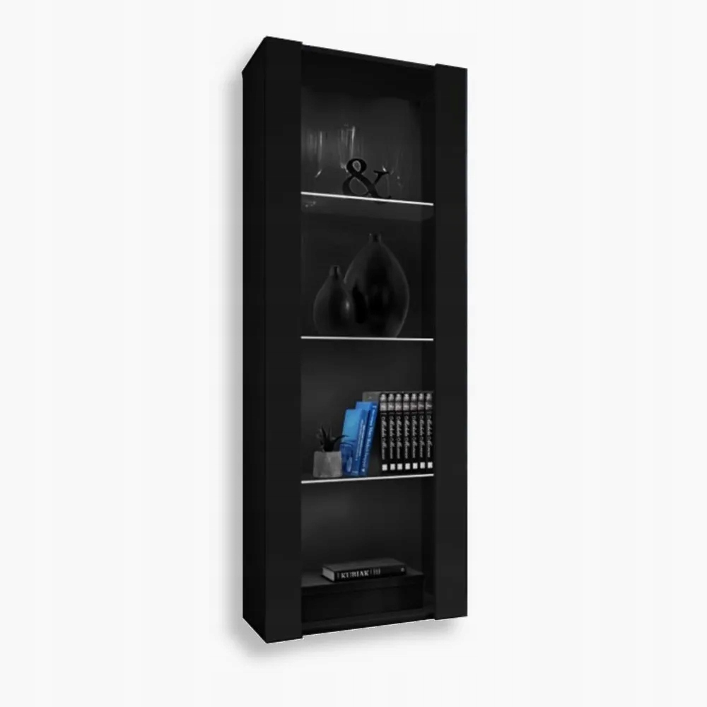 komodee Tivoli Stojící vitrína Černá Skleněné police