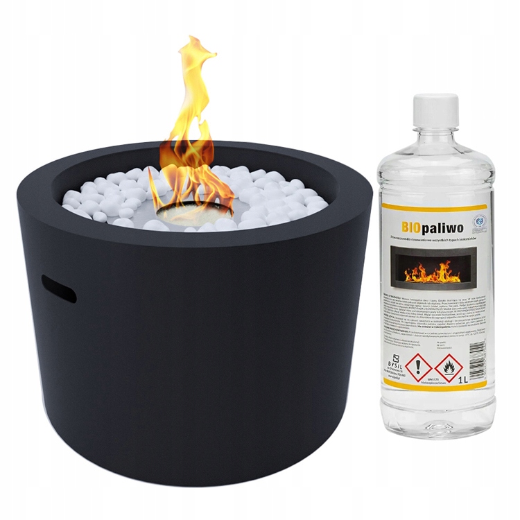 Stojící Biokrb Moon černý Terasa Zahrada