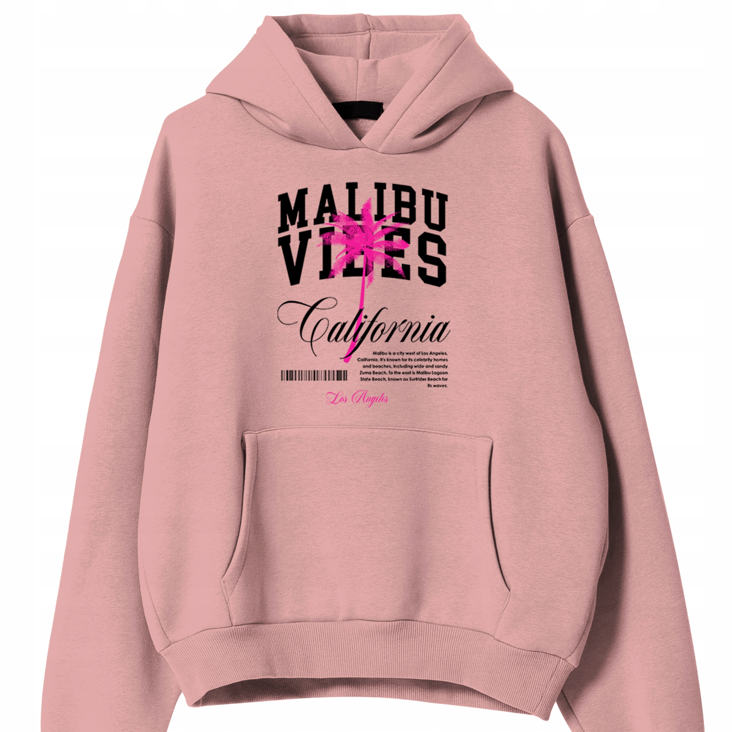Mikina Růžová S Kapucí jako Dárek na jaro Malibu Vibes California S