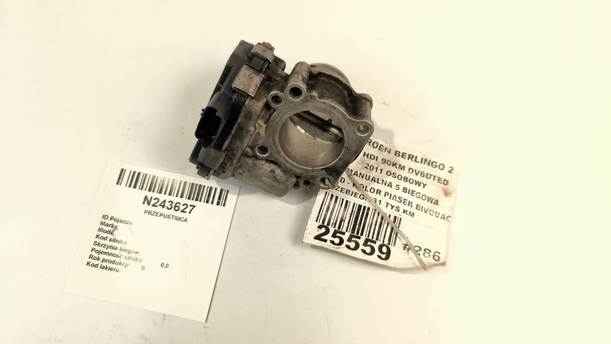 Valvola a farfalla 9673534480 CITROEN BERLINGO II