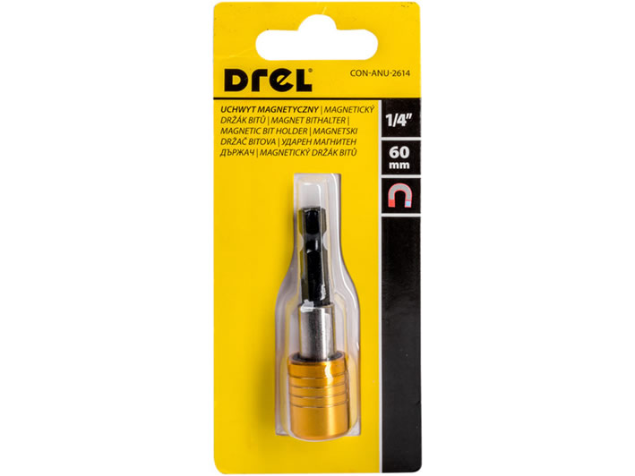 UCHWYT MAGNETYCZNY PRZEDŁÓŻKA DO GROTÓW KOŃCÓWEK BITÓW Z BLOKADĄ 1/4" 60 mm Kod producenta CON-ANU-2614