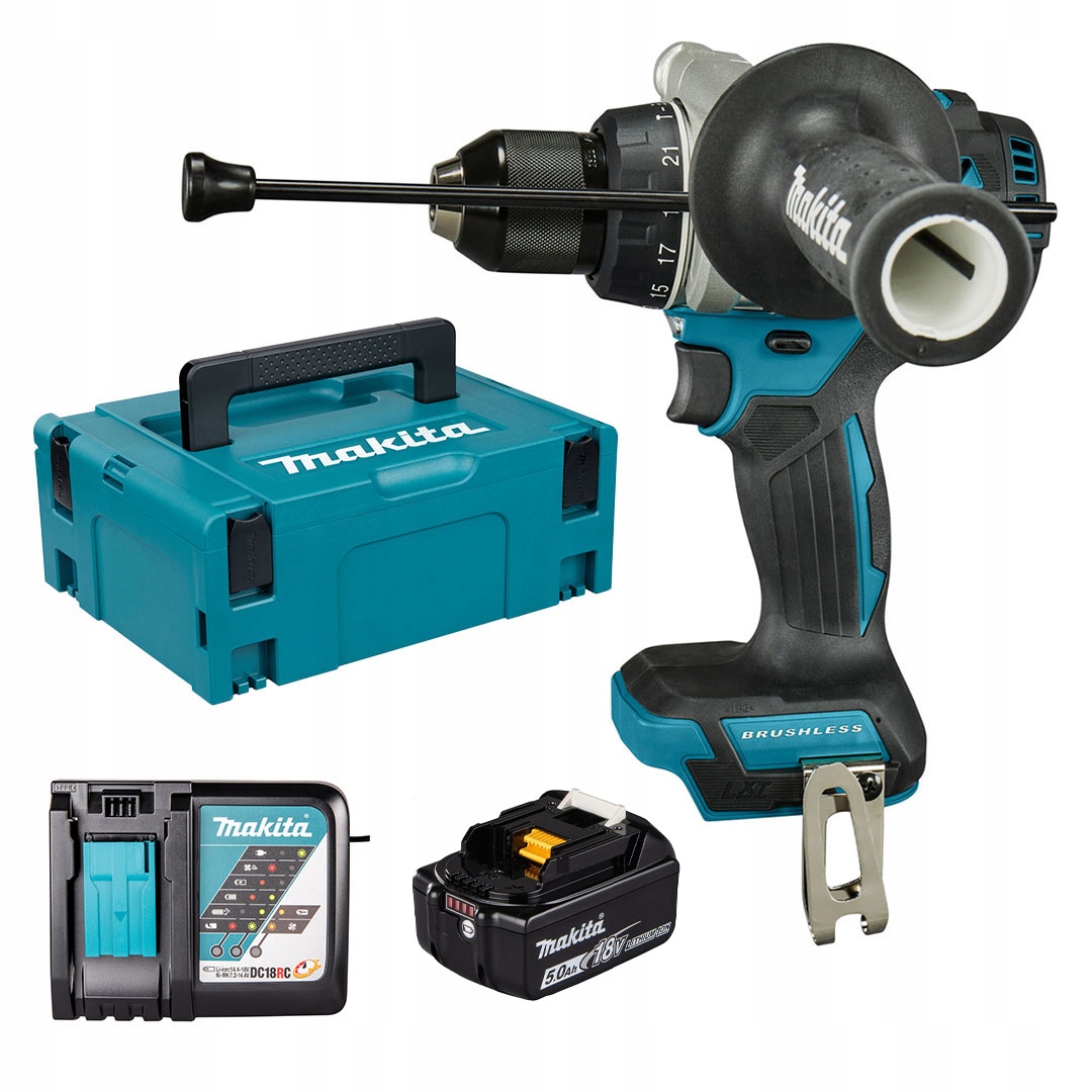 Wiertarko-wkrętarka udar Makita DHP492RT1J Lxt 18V Bl Xpt 141Nm 5Ah walizka