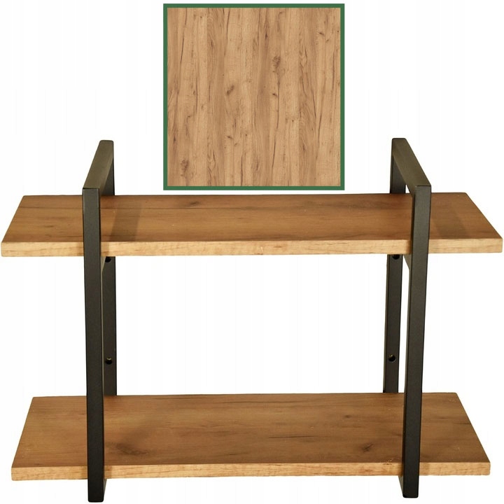 Półka wisząca na ścianę blaty regał na książki kwiaty 60 cm loft Dąb Craft
